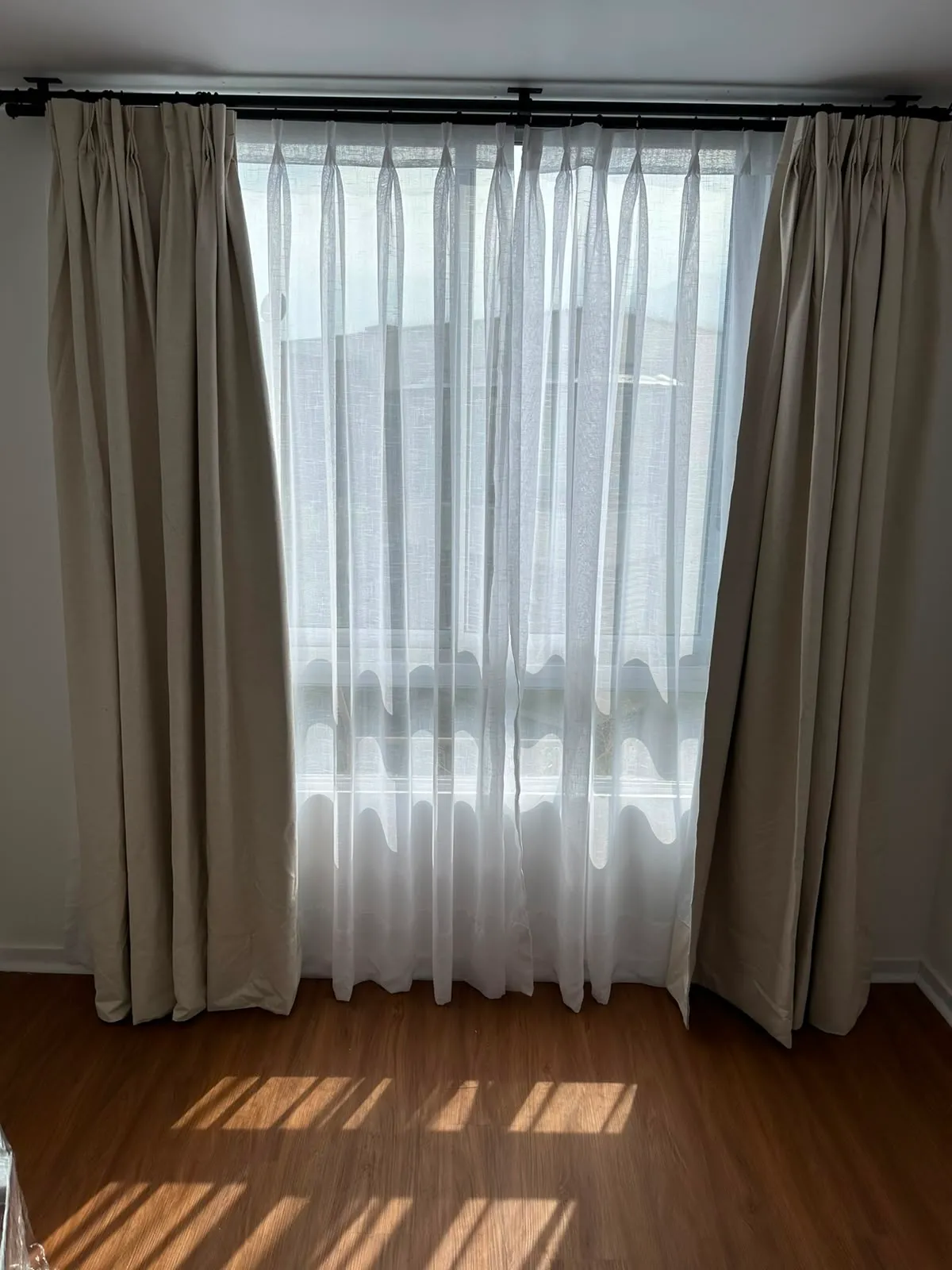 cortinas blackout beige a medida